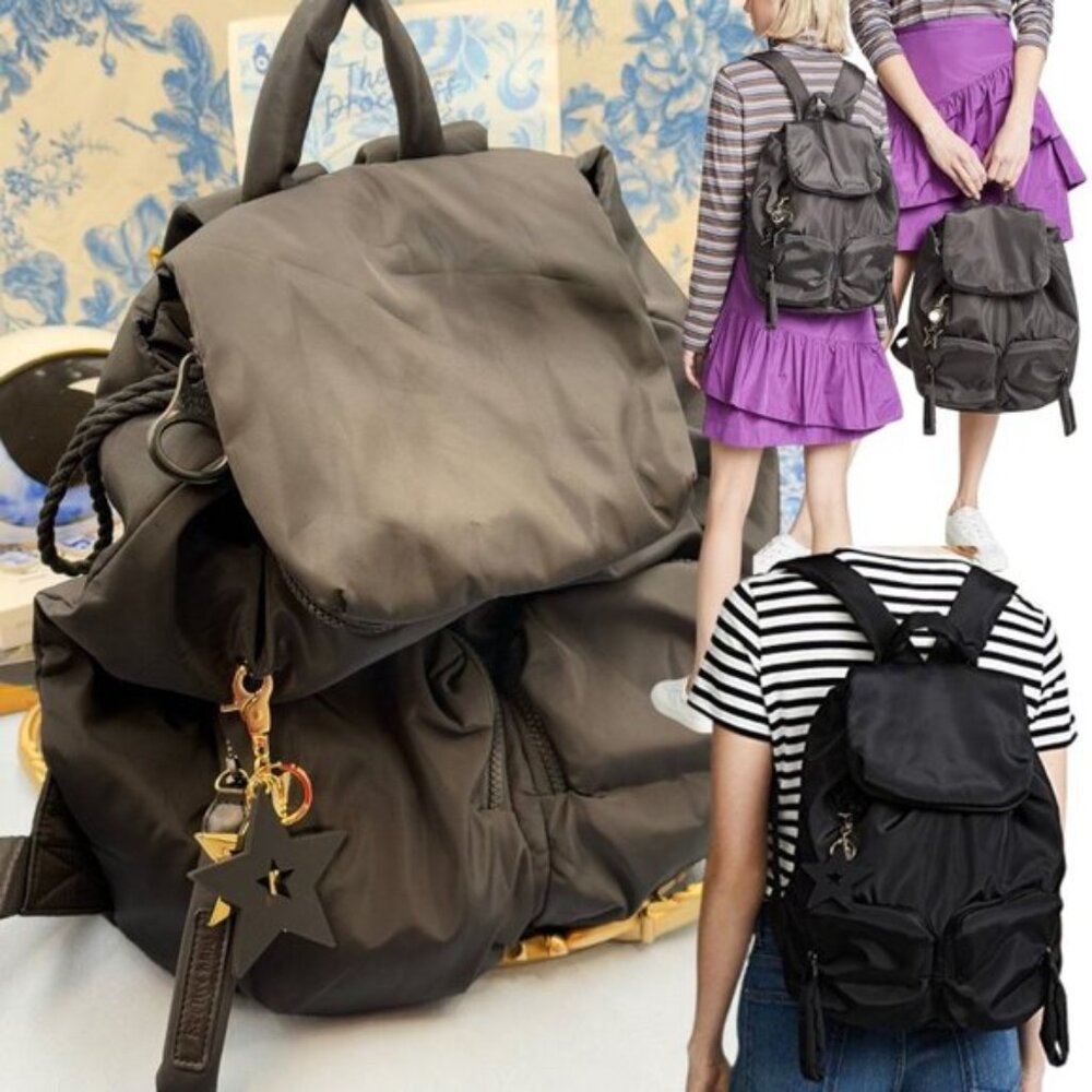 🆕 SEE BY CHLOE 🧿 NWOT Joy Rider Nylon Backpack, Minimal Grey